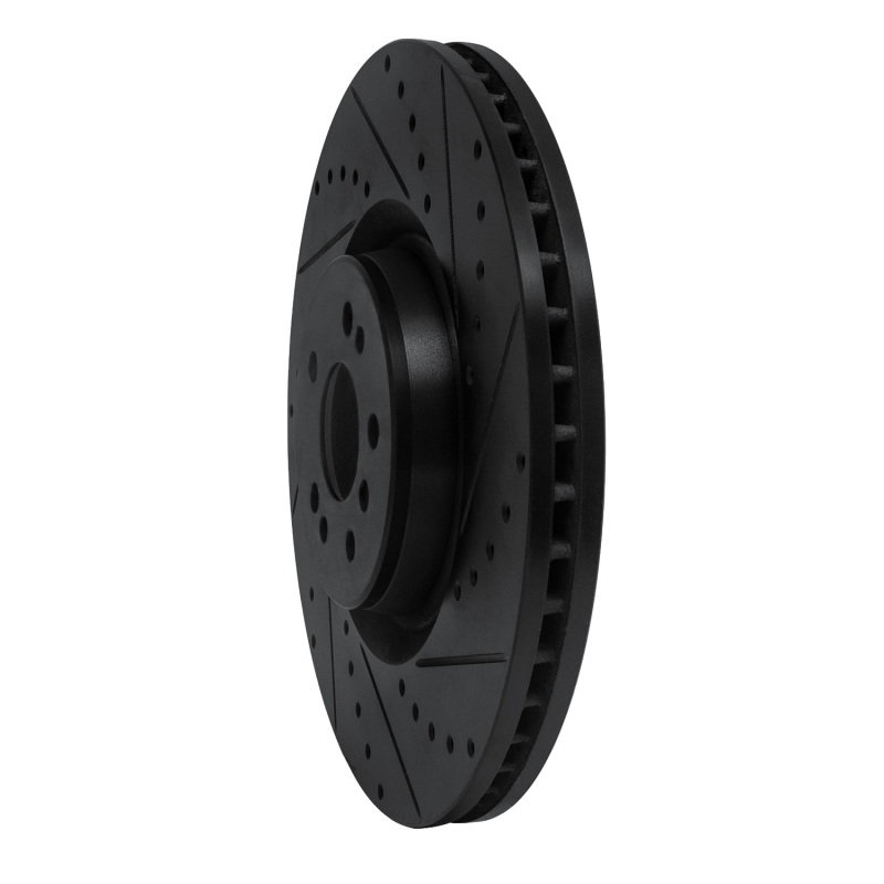 Mercedes-Benz GL320 Brake Rotor (1) - Front Right - R1 Concepts - Drilled & Slotted - Black - `07-`09